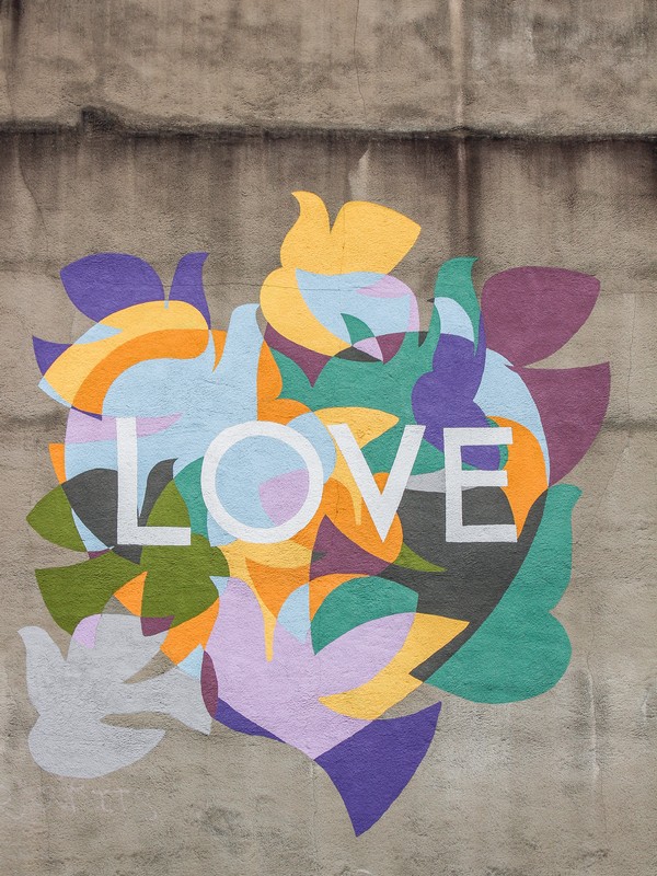 Love, street art, mural, Dayton, Ohio