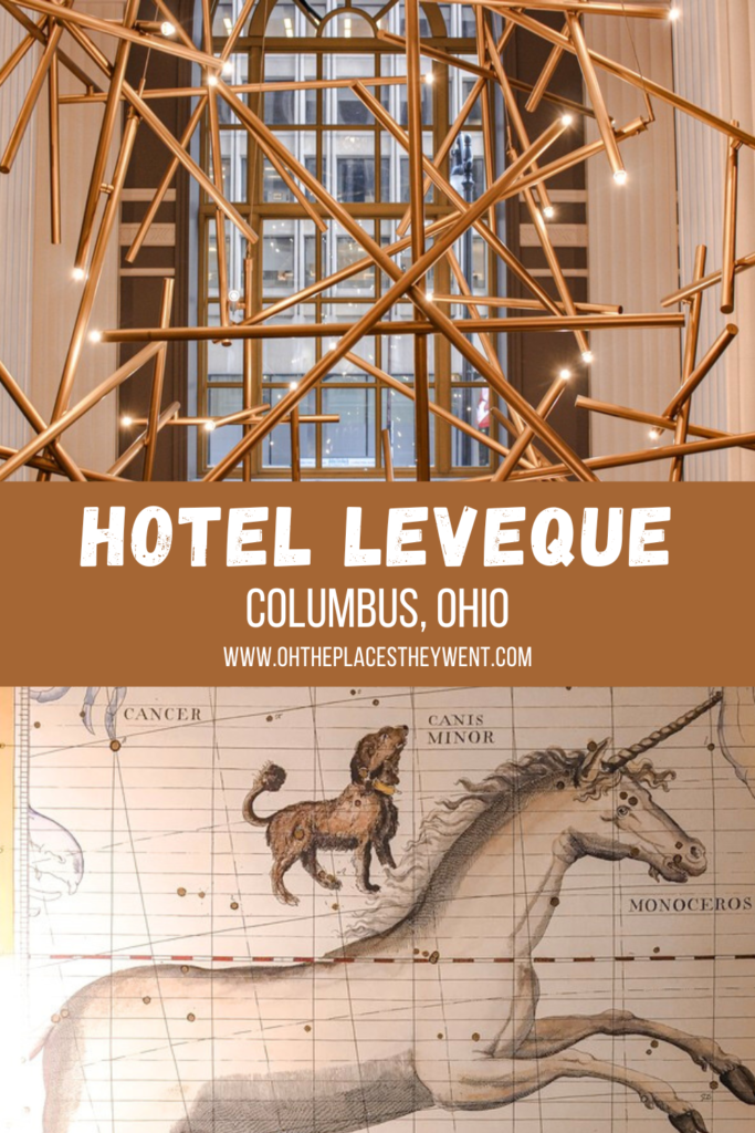 Find Celestial Charm at Hotel LeVeque in Columbus, Ohio: Hotel LeVeque is one of the best places to stay in Columbus, Ohio. The starry theme from beginning to end provides a romantic and chic stay.