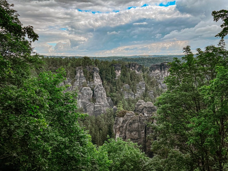 The Bastei Bridge, Basteiweg, Lohmen, Germany