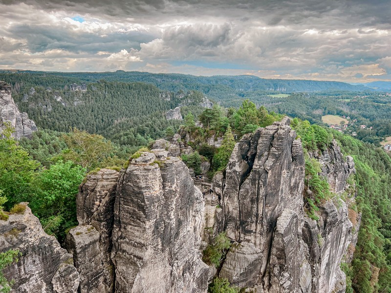 The Bastei Bridge, Basteiweg, Lohmen, Germany