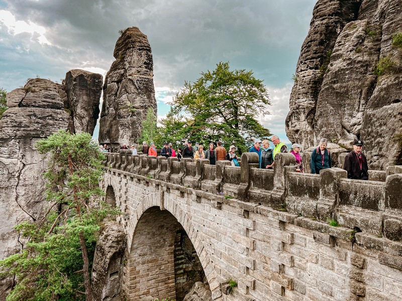 The Bastei Bridge, Basteiweg, Lohmen, Germany