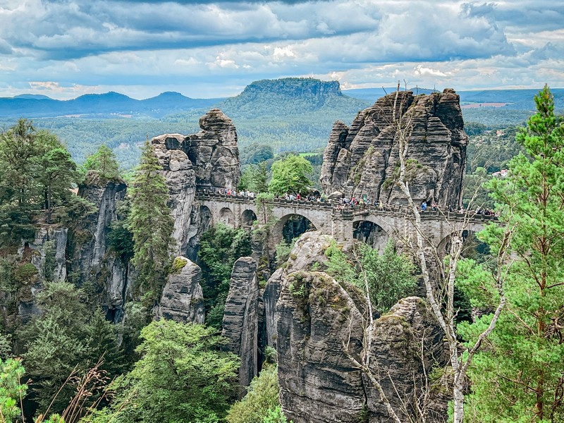 The Bastei Bridge, Basteiweg, Lohmen, Germany