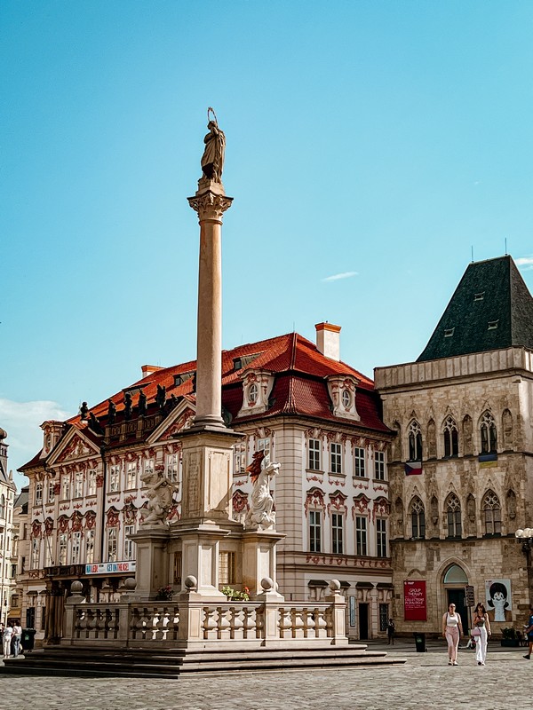 The Marian Column (Mariánský sloup), Prague, Czech Republic, Czechia