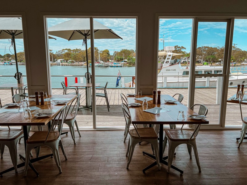 Raymond Island, Gippsland Lakes, Paynesville, Victoria, Australia; Pier 70 Bar and Restaurant